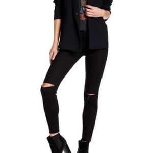 Joes Finn Ankle Skinny Jean Black Distressed